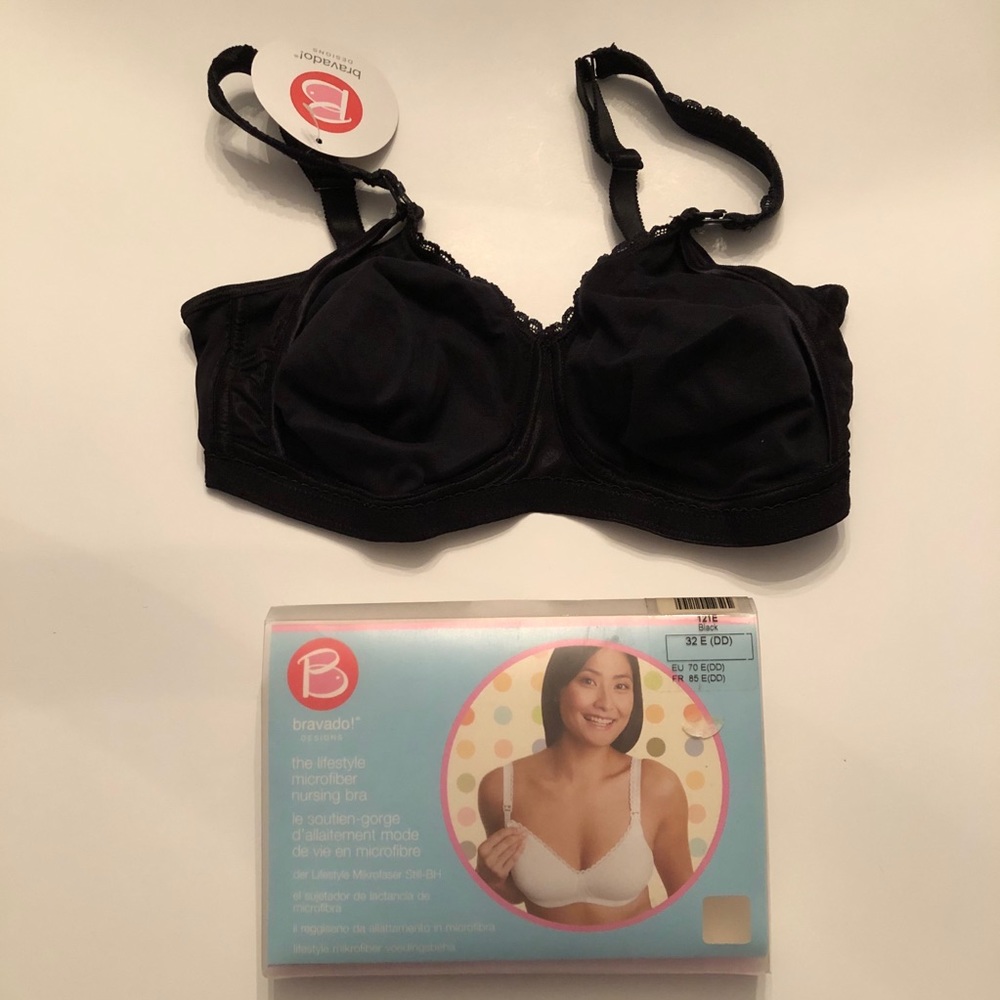 Bravado! Nursing Bra 32 E (DD) Black NWT